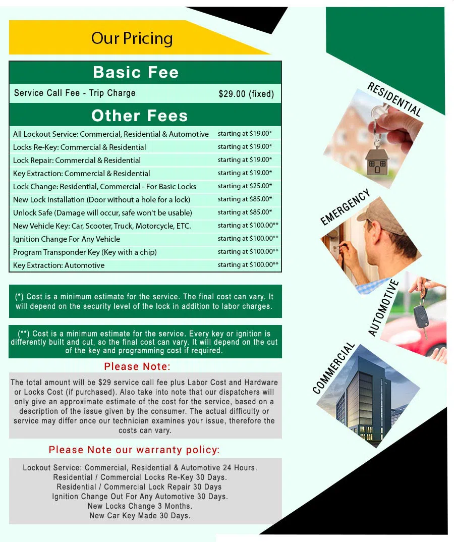 Amber Locksmith Store Long Beach, CA 562-274-0797 - price-list-68-19mod
